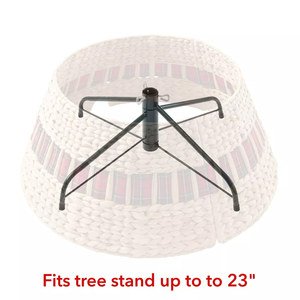 Collar de árbol de Navidad tejido redondo Noel al por mayor de Tienphong, cubierta de base de árbol de granja de Jacinto tejido con cordón recortado - Product Image 3