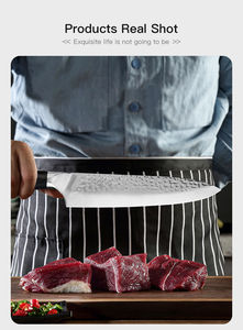 Cuchillo de chef afilado forjado hecho a mano, cuchillo de cocina de hoja afilada Premium profesional de acero de Damasco de Pakistán, mango de madera - Product Image 6