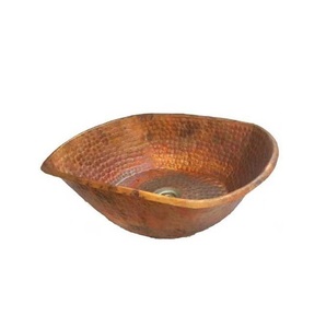 Fregadero de cobre de diseño de tendencia caliente Delantal delantero Tazón individual Cobre martillado Fregadero de cocina de granja Fregadero de cocina - Product Image 5