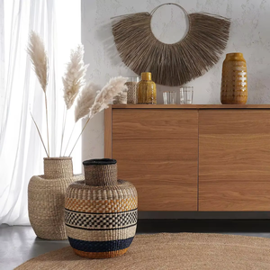 Jarrón de mimbre Seagrass tejido a mano Natural hecho en Vietnam material ecológico para decoración del hogar y decoración de vajilla al por mayor - Product Image 4