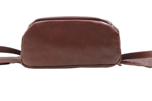 Bolso duradero de alta calidad marrón vintage Mochila de cuero de cabra genuino Bolso de negocios personalizable con compartimento de seguridad para computadora portátil - Product Image 4