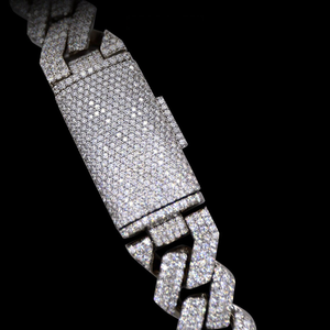 Iced out Bling Diamond Hip Hop Miami Venta al por mayor Cadena de eslabones cubanos Joyería Moissanite Cadena cubana iced out joyería busto abajo - Product Image 4