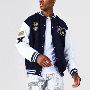 <b>Men's</b> Letterman <b>Jacket</b> <b>for</b> <b>Baseball</b> and University Varsity Stand Collar Winter Design 100% Cotton Plus Size - Product Image 1