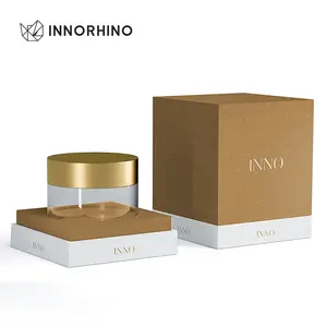 INNORHINO Empty PET Airless Cosmetic Lotion Skin Care Shampoo Containers with Lid Boxes Set Custom Logos Plastic Packaging