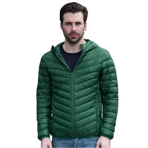 Abrigo de invierno de alta calidad para hombre, cremallera en el cuello con capucha, chaqueta acolchada de tela de burbujas gruesa y cálida impermeable - Product Image 1