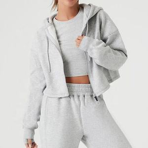 Sudadera Unisex de Franela 100% Algodón Orgánico para Invierno, Diseño con Cremallera en Relieve, Hombros Caídos, Resistente al Viento - Product Image 4