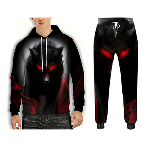 Conjunto Deportivo con Capucha para Hombre, Diseño Vintage Impreso en 3D, Transpirable, Grueso, 100% Algodón, Invierno, Casual, Moda Urbana, para Adultos - Product Image 1