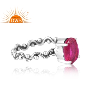 Best Design 925 Sterling Silver Natural Doublet Rubylite Tourmaline <b>Quartz</b> Gemstone <b>Ring</b> Custom Jewelry For Women Gift For Her - Product Image 4
