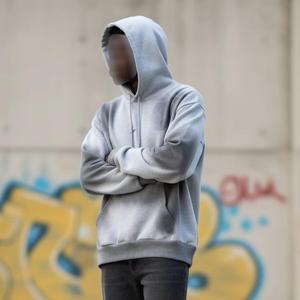 Sudadera con Capucha para Hombre con Acabado Desteñido por el Sol y Sensación Desgastada, Sudadera con Capucha Desteñida con Ajuste Holgado y Estilo Urbano Clásico - Product Image 1