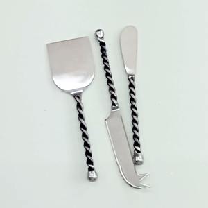 Esparcidor de queso con mango redondo de mármol blanco de acero inoxidable, rebanador y esparcidor de queso pulido plateado - Product Image 6