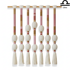 Décoration murale textile en coton scandinave, tendance Libra Idea, avec nœuds, écran, art décoratif, pompon, allée, chambre à coucher, EH2601011 - Product Image 6