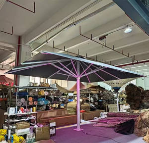 Nueva llegada cuadrado rectángulo playa <span class=keywords><strong>sombrilla</strong></span> 3M 4m 5M 6M 7m 8M aluminio Patio Led sombrillas para <span class=keywords><strong>terraza</strong></span> - Product Image 3