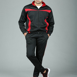 ชุดวอร์มเล่นกีฬาสำหรับผู้ชายผ้าไนลอนสีดำสีขาว450ผ้าซับลิเมชันแวววาวหรูหรางาน OEM - Product Image 1