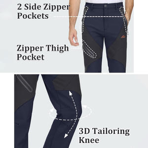 Pantalones de esquí para hombre impermeables con ajuste OEM Impresión de logotipo personalizado Aislamiento transpirable y fabricación de etiquetas privadas - Product Image 4