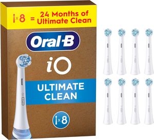 Cabezal de cepillo de dientes eléctrico Oral-B iO Ultimate Clean ORIGINAL, cabezales de cepillo de dientes eléctrico Oral B, paquete de 8 - Product Image 2