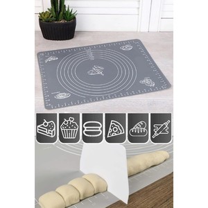 Silicone Dough <b>Rolling</b> and Kneading <b>Mat</b> Grey Pastry Baking Multi-Purpose Board - Product Image 2