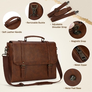 Nouveau Sac à Bandoulière Professionnel en Cuir Véritable pour Hommes, Qualité Supérieure, Grande Capacité (30-40L), Modèle 2025, Vente en Gros, OEM - Product Image 5