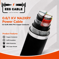 Câble d'alimentation monobrin CU XLPE AWA PVC avec conducteur en cuivre, isolation XLPE, armure en aluminium et gaine en PVC