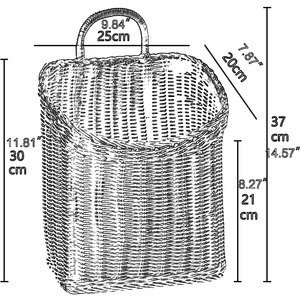 <b>Wall</b>-mounted faux rattan plastic <b>basket</b> Handmade <b>Storage</b> <b>Basket</b> Wholesale eco-friendly Made in Viet Nam - Product Image 2