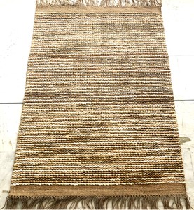 Yute y algodón moderno tejido a mano antideslizante rayas tejido plano alfombra uso interior - Product Image 6