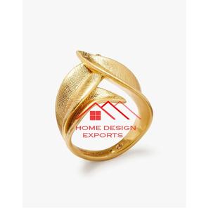 Vente chaude finition dorée aluminium métal hôtel de luxe décor de mariage rond de serviette en métal avec logo personnalisé - Product Image 3