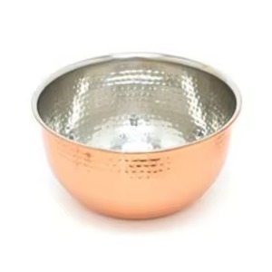 Cuenco de cobre para decoración de mesa de cocina y presentación de comida tradicional en hogares de estilo rústico - Product Image 1