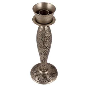 Base redonda de latón antiguo tradicional hecha a mano, soporte de vela para decoración de luz del hogar, SNC-227 de palacio de Artes de la India - Product Image 2