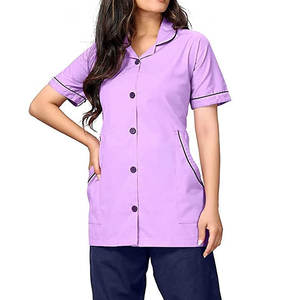 ชุดเครื่องแบบพยาบาลแขนสั้นมีกระเป๋าเครื่องแบบสครับพยาบาลคอวีแบบดีไซน์ใหม่ล่าสุด - Product Image 3