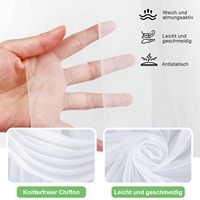 Rouleau de tissu en mousseline blanche pour arche de mariage, draperie transparente, rideau fluide et doux pour cérémonie en extérieur et toile de fond photo, vente en gros