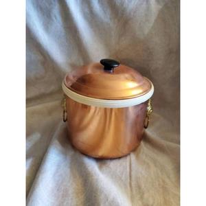 Seau à glace en cuivre vintage fabriqué à la main avec construction haut de gamme et double paroi isolée pour les boissons de fête - Product Image 3