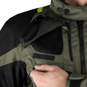 Nueva chaqueta textil para motocicleta Touring para hombre, chaqueta Cordura textil para motocicleta de aventura negra caqui blindada CE - Product Image 2