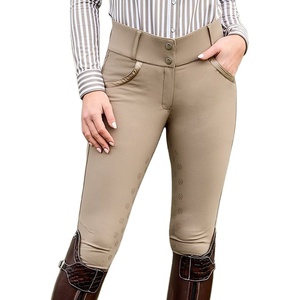 Haute qualité OEM Polyester Spandex Serré d'équitation Logo personnalisé Vêtements équestres respirant confortable pantalon d'équitation pour femmes - Product Image 1