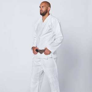 Ligero Durable Transpirable Jiu-Jitsu Top Premium Blanco BJJ Gi Hombres Costura reforzada Ajuste cómodo Desgaste de artes marciales - Product Image 2