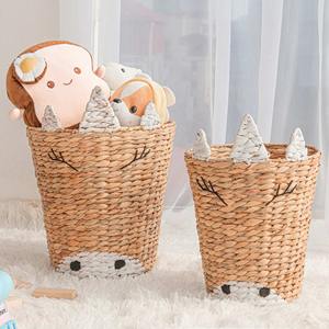 Cute cow shaped container <b>basket</b> for kids <b>toy</b> organizer low cost natural water hyacinth <b>baskets</b> - Product Image 6