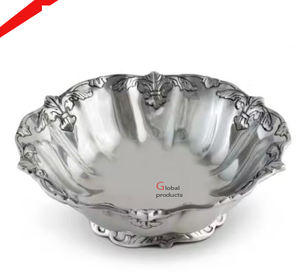 Cuenco para servir frutas y verduras de pájaros voladores de Metal de aluminio niquelado hecho a mano decorativo para el hogar - Product Image 2