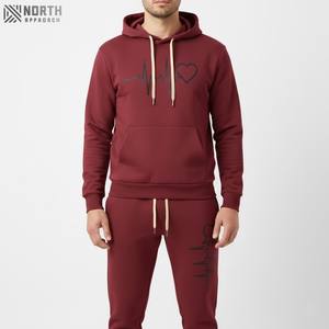 Pull-over à capuche et pantalon de survêtement slim pour hommes avec logo Jogging d'hiver avec poches Gsm bas Respirant Anti-boulochage Luxe - Product Image 3