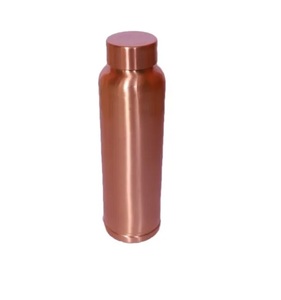 Bouteille en cuivre pur avec brillant lisse fini pour l'eau potable utilisation de bureau et d'école bouteille en cuivre étanche - Product Image 1
