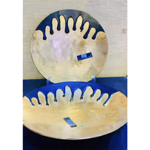 Nuevo diseño de lujo, plato de Metal en relieve de aluminio, bandeja de frutas, plato para servir para boda, fiesta, hogar, Hotel y evento - Product Image 4