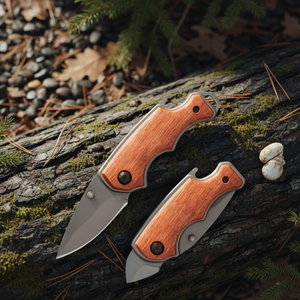 Portable Mini <b>Pocket</b> <b>Knife</b> Wooden Handle High Carbon Steel Blade MultiFunction Outdoor <b>Utility</b> <b>Knife</b> Camping Hiking Survival OEM - Product Image 5