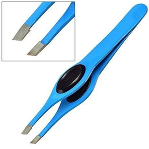 Pinzas para cejas con punta inclinada de acero inoxidable personalizadas de calidad superior duraderas para depilación de cejas - Product Image 5