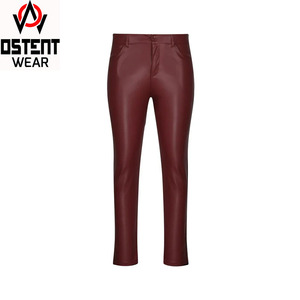 Venta al por mayor, pantalones de cuero para mujer personalizados, tela elástica cómoda, cintura con logotipo de color sólido, precio competitivo del fabricante - Product Image 6