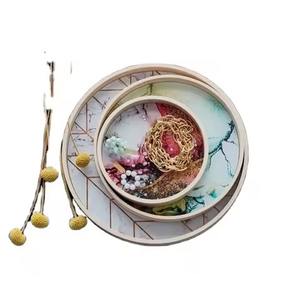 ถาดเสิร์ฟไม้เคลือบลายสำหรับขนมและเครื่องดื่ม - Product Image 4