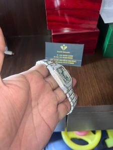 Reloj automático de esqueleto de moissanita para hombre de lujo de 41mm, tono blanco de acero inoxidable, estilo mecánico Hip Hop personalizado - Product Image 3