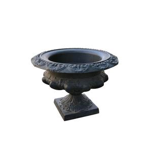 Pot de fleur d'urnes de jardin en métal de finition de nickel avec le piédestal pour le jardin extérieur - Product Image 1