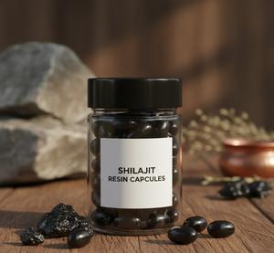 Food Grade <b>Shilajit</b> <b>Resin</b> Powder Natural Plant Based Extract Encapsulated Dietary Supplement Bottle Manufacturing Wholesale - Product Image 2