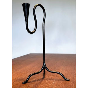 Portavelas decorativo para mesa de comedor de cocina moderna, candelabro de hierro con polvo negro, regalo de boda perfecto - Product Image 4