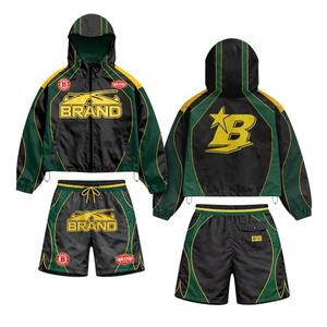 Ensemble 2 pièces unisexe 2026 : Survêtement léger en nylon à capuche, coupe-vent streetwear d'été - Product Image 1