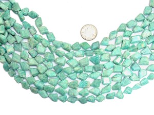 AAA+ Amazonite 12mm-16mm Faceted Nuggets Beads Natural Amazonite <b>Step</b> Cut Tumbled Semi Precious Gemstone Loose Beads For Jewelry - Product Image 3