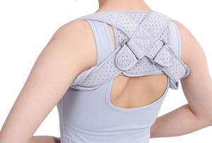 Correcteur de posture portable réglable, respirant, léger, en polyester et coton, soutien dorsal orthopédique pour assis, attelle d'épaule - Product Image 3