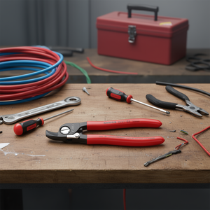 กรรไกรตัดสายเคเบิล Knipex ด้ามจับเคลือบพลาสติก พร้อมสปริงเปิดภายใน ป้องกันการหลุดและยึดติด - Product Image 3